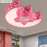 Art Deco Acrylic Flush Mount Ceiling Light For Kindergarten