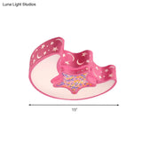 Art Deco Acrylic Flush Mount Ceiling Light For Kindergarten