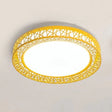 Art Deco Acrylic Flush Mount Ceiling Light - Ideal For Classrooms Yellow / 16’