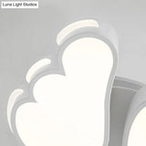 Art Deco Acrylic Flush Mount Ceiling Light - White Angel Design For Kid’s Bedroom