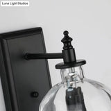 Art Deco Clear Glass Skull Wall Sconce Light Fixture For Bedroom