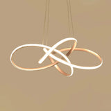 Art Deco Gold Floral Led Chandelier - Elegant Metal Hanging Ceiling Light For Dining Room