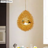 Art Deco Gold Metal Shade Chandelier With 2 Lights - Stylish Ceiling Fixture
