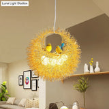 Art Deco Gold Metal Shade Chandelier With 2 Lights - Stylish Ceiling Fixture