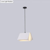 Art Deco Metal Pendant Light: Creative Books Hanging Lamp With 1 Light - Indoor Lighting