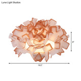 Art Deco Sinuous Flushmount Led Bedroom Light With Acrylic Shade