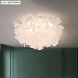 Art Deco Sinuous Flushmount Led Bedroom Light With Acrylic Shade