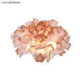 Art Deco Sinuous Flushmount Led Bedroom Light With Acrylic Shade