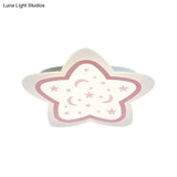 Art Deco Star Shape Ceiling Light For Kid’s Bedroom - Acrylic Flush Mount