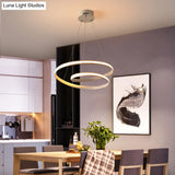 Art Deco Led Chandelier: Acrylic Swirl Suspension Light For Restaurants White / 18 Warm