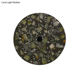Art Deco Terrazzo Led Wall Light: Black Red Blue Flush Mount Sconce For Living Room