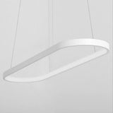 Artistic Metal Dining Room Led Pendant Light Fixture With Flowing Shapes White / Natural