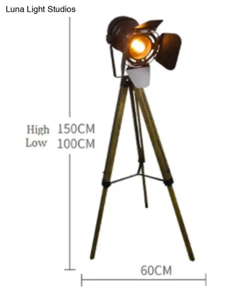 Artpad American Loft Rustic Vintage Floor Lamps For Living Room Office Study Lighting Black Red Led