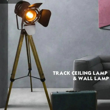 Artpad American Loft Rustic Vintage Floor Lamps For Living Room Office Study Lighting Black Red Led