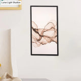 Asia Led Mural Lamp - Acrylic Black Rectangle With Smoke Pattern Wall Mount Light Fixture