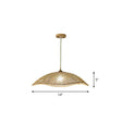 Asian Bamboo Wave-Edge Suspension Pendant Light With 1-Bulb In Beige Ideal For Bedroom Lighting / 14