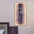 Asian Dragonfly/Lotus Led Mural Sconce: Elegant Dining Room Wall Mount Lighting In Black / Lotus