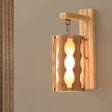 Asian-Inspired Wood Wall Mount Lamp: Single Head Khaki Sconce Light Fixture For Restaurants