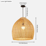 Asian Style Round Pendant Light: 1-Bulb Wood Suspension Fixture For Balcony