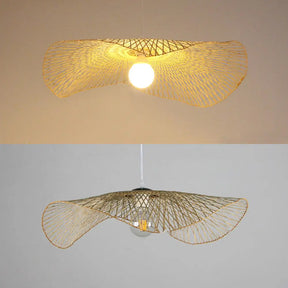 Asian Style Swirl Pendant Light Rattan Beige - 14 Or 18 Wide 1-Bulb Hanging Fixture For Restaurants