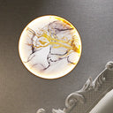 Asiatic Gold Aluminum Led Wall Lamp With Bird And Branch Design