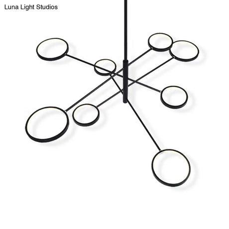 Aurora - Modernist Ring Ceiling Chandelier Metal Pendant Light Fixtures With Hanging Cord For