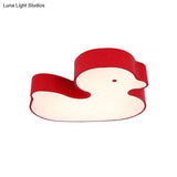 Baby Duck Led Flush Ceiling Light - Fun & Bright Metal Fixture For Child’s Bedroom