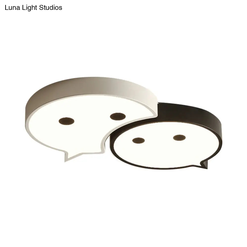 Baby Elf Led Ceiling Mount Light: Charming Metal And Acrylic Lamp For Child’s Bedroom