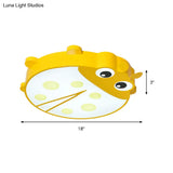 Baby Room Cartoon Ladybug Ceiling Mount Light - Slim Acrylic & Metal Lamp