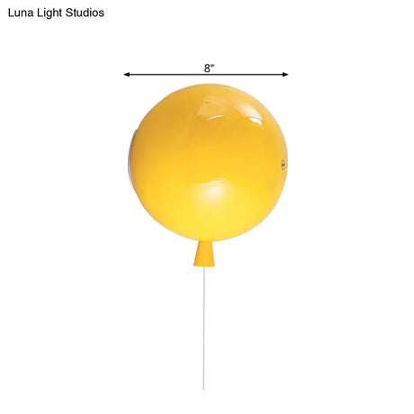 Balloon Shaped Glass Wall Sconce: Creative Light For Baby Bedroom & Corridor