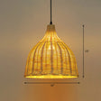 Bamboo Asian Hanging Lamp - Single-Bulb Ceiling Fixture For Restaurants In Beige / 10
