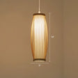 Bamboo Ceiling Pendant Light - Modern Wood Hanging Fixture For Restaurants