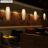 Bamboo Ceiling Pendant Light - Modern Wood Hanging Fixture For Restaurants