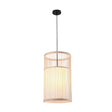 Bamboo Cylinder Pendant Light - Japanese Style Ceiling Lamp For Restaurants Beige / F
