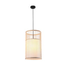 Bamboo Cylinder Pendant Light - Japanese Style Ceiling Lamp For Restaurants Beige / F