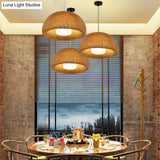 Bamboo Double-Decker Pendant Light With Milk White Glass Shade - Perfect For Restaurant Aisles