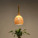 Bamboo Down Lighting Asia Beige Ceiling Lamp - Perfect For Living Room