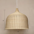 Bamboo Hanging Lamp: Modern Cloche Shape Wood Ceiling Light For Bedroom / 14’