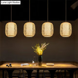Bamboo Hanging Lantern For Restaurants - Asian Style Oval Design 1-Bulb Beige Ceiling Suspension