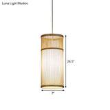Bamboo Pendant Light: Modern Chinese Teahouse Ceiling Lamp