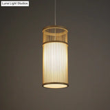 Bamboo Pendant Light: Modern Chinese Teahouse Ceiling Lamp