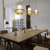 Bamboo Pendant Light: Stylish Pear-Shaped Suspension For Contemporary Restaurants Wood / 12.5