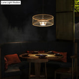Bamboo Pendant Light: Stylish Single-Bulb Wood Suspension Fixture