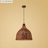 Bamboo Trumpet Tearoom Pendant Lamp - Asian Style Ceiling Hang Light With 1 Head