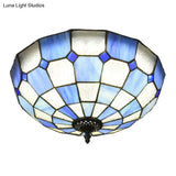 Baroque 3 - Head Cut Glass Clear/Textured White Flushmount Ceiling Light