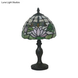 Baroque Cut Glass Night Table Lamp With Baluster Red/Pink Lighting For Bedroom