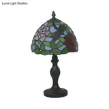 Baroque Cut Glass Night Table Lamp With Baluster Red/Pink Lighting For Bedroom