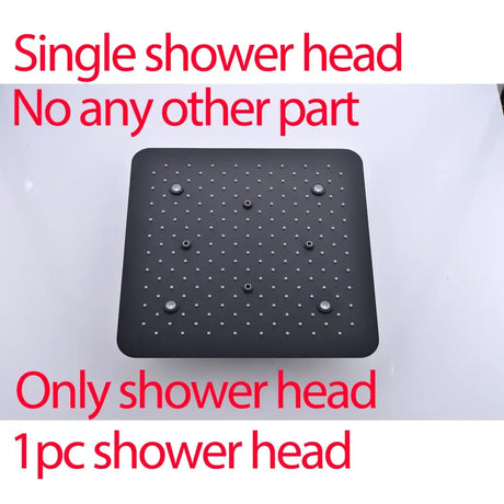 Bathroom 20inch 50x50cm Shower Head Panel Faucet Rain Mist Laterfal Jets Thermostatic Valve Mixer System SPA Massage