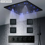 Bathroom Accessories 20Inches 500x500mm Rainfall SPA Massage LED Shower Head Set Constant Temperature Valve Mixer