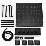 Bathroom Accessories 20Inches 500x500mm Rainfall SPA Massage LED Shower Head Set Constant Temperature Valve Mixer